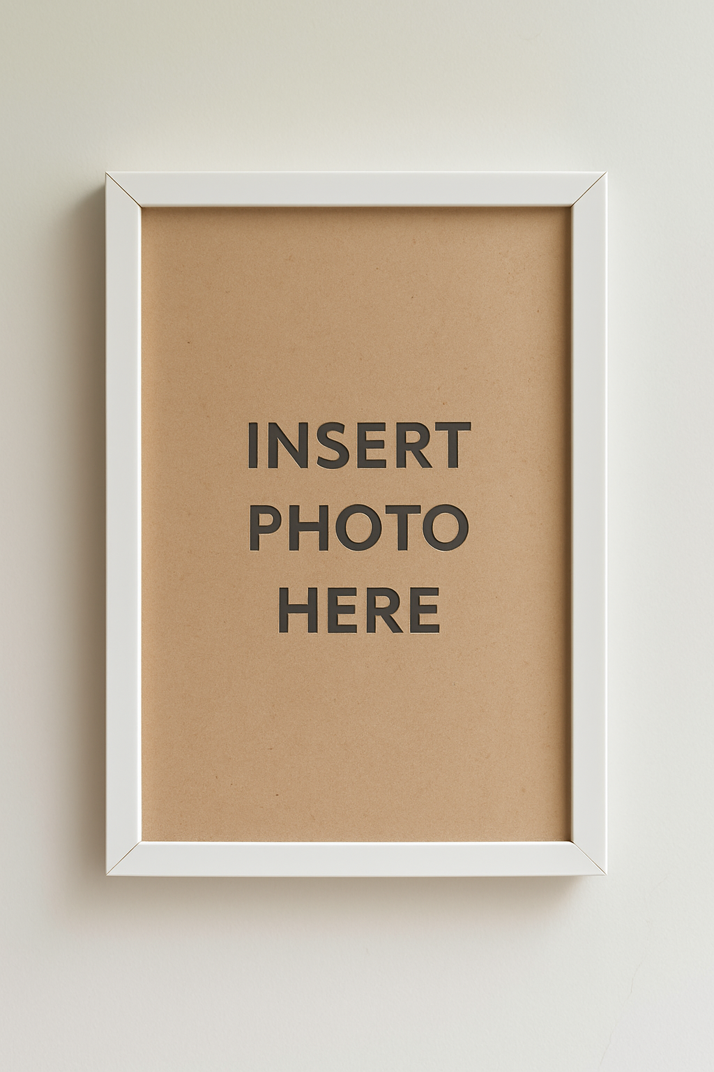 Plain White Sleek 1/2" Fibre Frame
