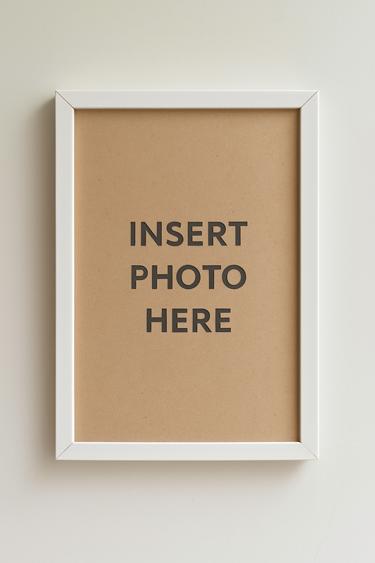 Plain White Sleek 1/2" Fibre Frame